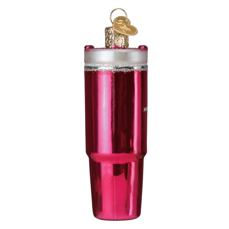 Old World Christmas Pink Glass Kringle Cup Ornament for Christmas Tree