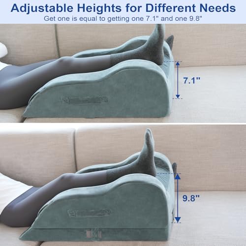 KingPavonini Leg Elevation Pillow for After Surgery, Single Leg, Grey