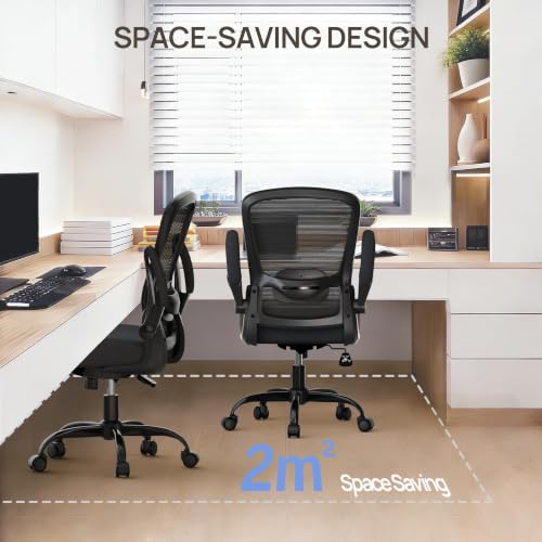 Ergonomic Office Chair with Adjustable Lumbar & 135° Recline - Modern Black