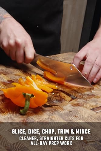 Dalstrong Crixus 8-Inch Chef and Cleaver Hybrid Knife – German HC Steel, Full Tang, Hand-Polished Edge, G10 Handle