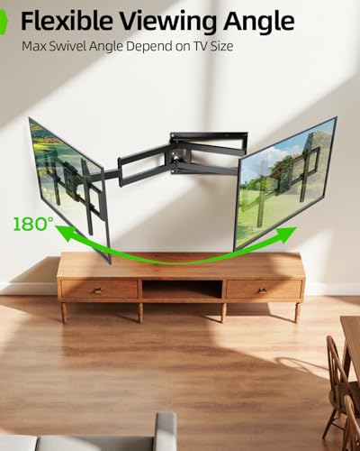 50-100 Inch Heavy Duty Long Arm TV Wall Mount with 40-Inch Extension, Tilt & Swivel