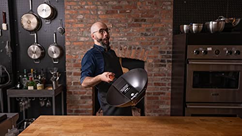 Babish 14-Inch Carbon Steel Flat Bottom Wok Pan for Stir Fry & Induction