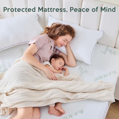 2 Pack Queen Mattress Protector Waterproof Bed Cover Breathable & Stretchable