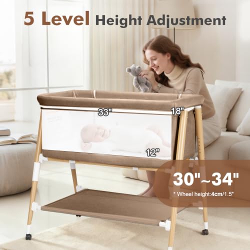 Baby Bassinet, 3 in 1 Bedside Bassinet Sleeper for Newborn, Portable