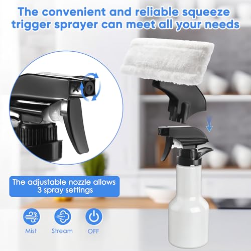 Oqioprd White Cordless Window Vacuum Squeegee 3-in-1 Electric Cleaner with 2200Pa Suction