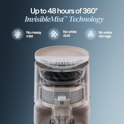 BLUEAIR 3.8L Top-Fill Humidifier for Bedroom - Small 1 Gal Beige DreamWell H38i
