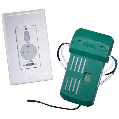 Minka-Aire Wall Control System - White, 3-Speed Fan & Light Dimmer