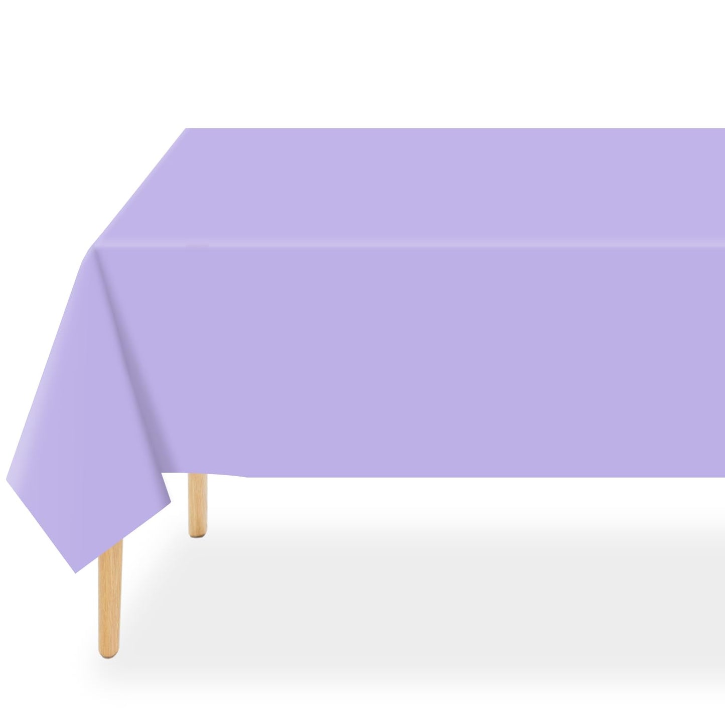 QIKSION Lavender Plastic Table Cloth Disposable 12 Pack, 54 x 108 Inch Tablecloths for Birthday Party Supplies, Easter Decorations, Light Purple, Pastel, Lilac Rectangle Table Cover