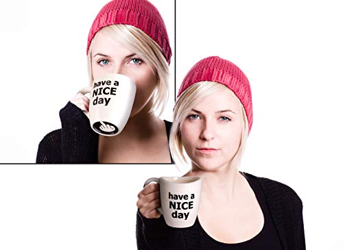 Decodyne Funny Coffee Mug with Middle Finger Design 14 oz White