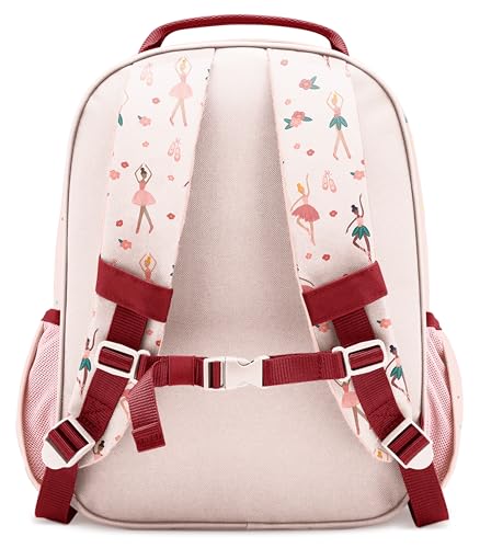 Pink Ballerina Kids Backpack for School & Daycare - 12L, Toddler Size