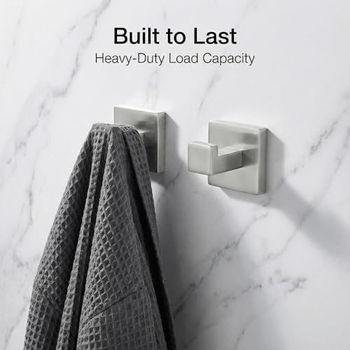 ECOClasp Brushed Nickel 5-Piece Bathroom Hardware Set with Towel Bar & Accessories