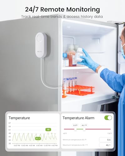 Wireless WiFi Thermometer with 2 Sensors & Freezer Alarm - No LCD Hub