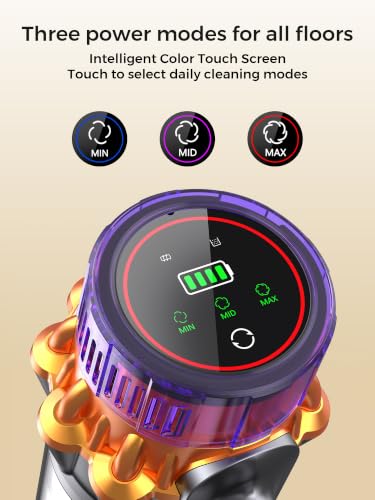 Vellarina Red Cordless Stick Vacuum Cleaner 600W 55KPA 70Min Runtime Pet Hair
