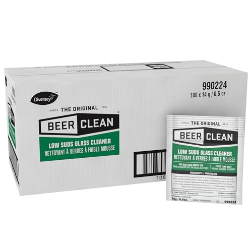 Diversey Beer Clean Glass Cleaner Powder 0.5oz Pack of 100 for Bar & Restaurant