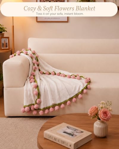 Pink Get Well Gifts for Women After Surgery - Care Package with Blanket & Self-Care Items