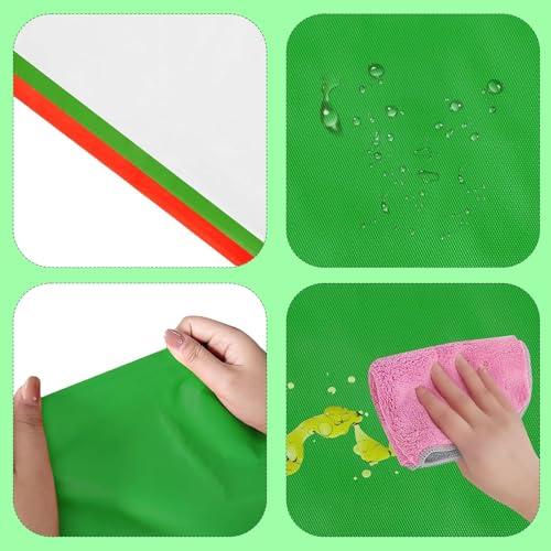 Christmas Plastic Tablecloths Set 12pcs 84 Inch Waterproof Disposable Round Coverings