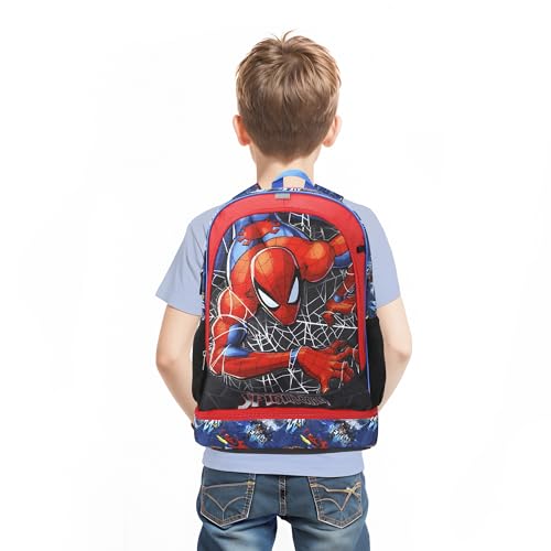 Kids Spider-Man Backpack Set with Lunch Kit & Water Bottle - Red, One Size