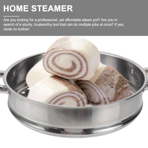 14.7 Inch Stainless Steel 5-Tier Steamer Pot for Cooking Vegetables Dumplings & Soup