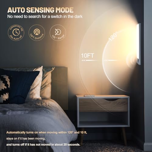 14 Inch Rechargeable Motion Sensor Under Cabinet Lighting Set - Warm White
