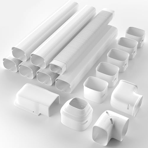 White 4'' x 23Ft Mini Split Line Set Cover UV-Proof PVC Pipe