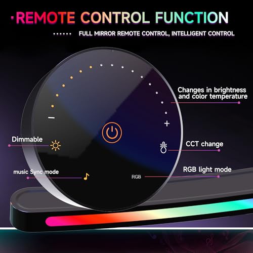 ONWAY Matte Curved Monitor Light Bar with RGB Backlight for 27-34" Screens, No Glare, Wireless Remote Control