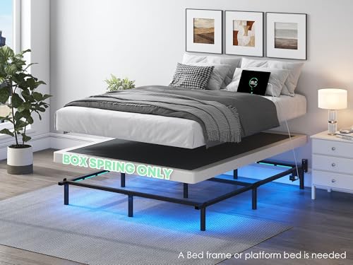 Queen Size Low Profile Box Spring - 5 Inch Support Platform with Steel Frame