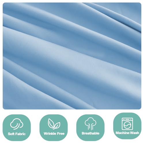 Luv4babe Blue Hospital Bed Sheets Set 6-Piece, 36x80x9 Inches, Home Use