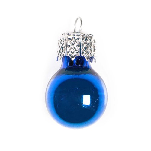 24ct Petite Treasures Shiny Multi-Color Glass Ball Christmas Ornaments, 0.6" (15mm)