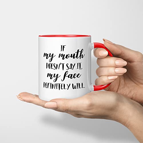 Funny Red Ceramic Coffee Mug 11 oz Gag Gift for Coworkers & Office - FUNNY KIDS' HOME