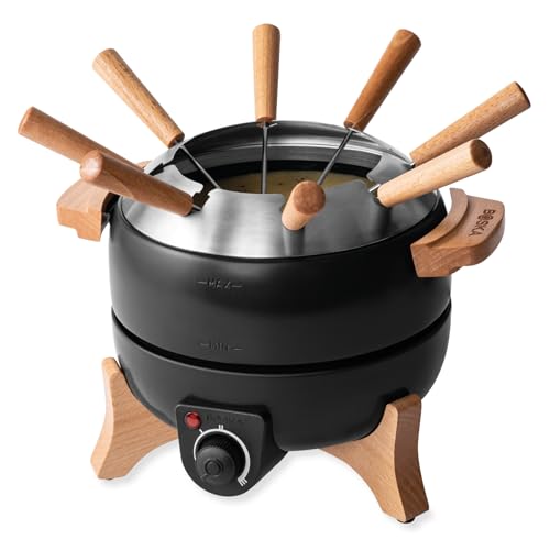 Boska Electric Fondue Set Party - 2.4 Quart, Adjustable Temp with 8 Forks