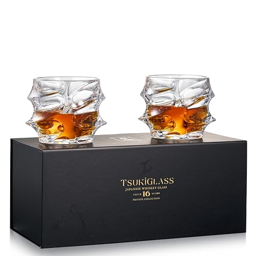 Storm Crystal Cocktail Whiskey Glasses Set of 2 - Elegant Gift for Men