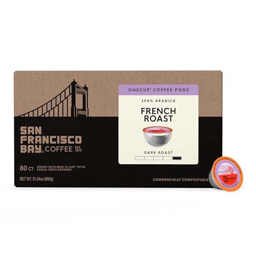 San Francisco Bay French Roast Coffee Pods 80 ct - Compatible with K-Cup Brewers