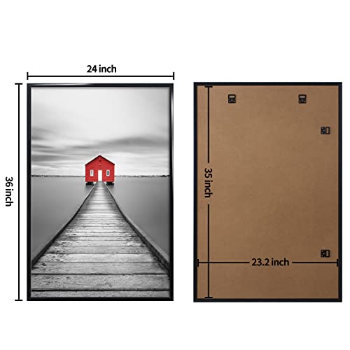 24x36 Inch Poster Frame Set - Black 5 Pack Modern Wall Display