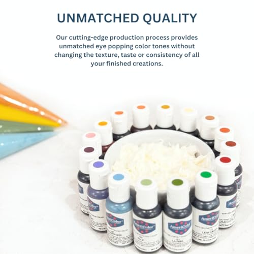 AmeriColor Food Coloring Kit 12 Pack 0.75oz Soft Gel Paste Colors for Baking
