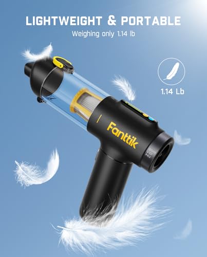 Cordless Handheld Car Vacuum Cleaner with LED Display, 16kPa Suction, 4-in-1 Dusting Tool