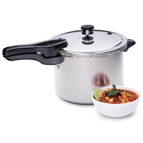 Presto 6 Quart Stainless Steel Pressure Cooker - Fast & Versatile Cooking