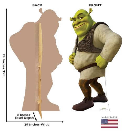 Shrek Cardboard Cutout - Life-Size Cardboard Standee for Parties & Decor