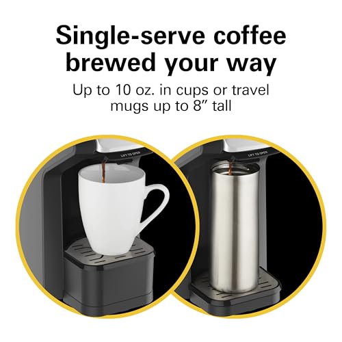 Commercial Single-Serve Coffee Maker with Adjustable Cup Rest - Hamilton Beach