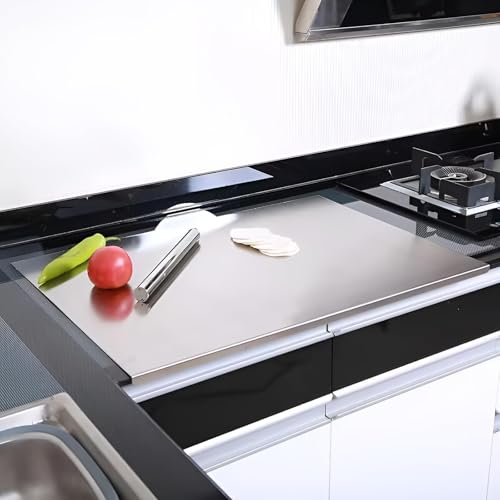 Stainless Steel Cutting Board 23.6 x 22.8 inches, Non-Adhesive Kitchen Surface - Variation of THIS listing