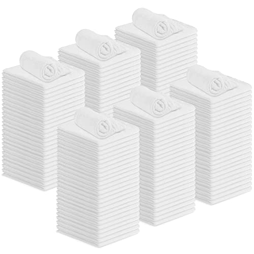 White Cotton Shop Towels Pack of 150 - 12x14 Inch Reusable Cleaning Rags