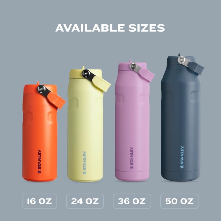 Stanley IceFlow 24 OZ Water Bottle - Insulated Stainless Steel | Lightweight, Leak-Resistant, BPA-Free | Black