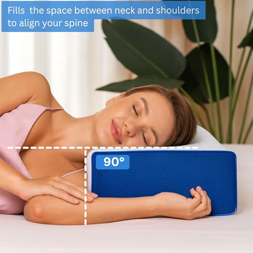 Cube Pillow for Side Sleepers – Adjustable Height 4–5" Cooling Memory