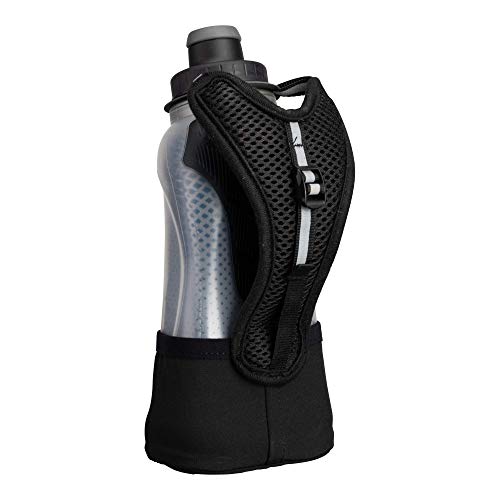 Nathan 12oz Insulated Hydration Water Bottle with Hand Strap - Black / Marine Blue