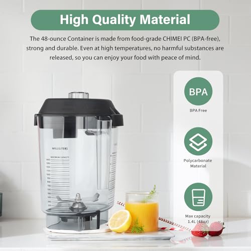 48oz Commercial Blender Pitcher for Vit VM0145 Series - Stainless Steel Blades