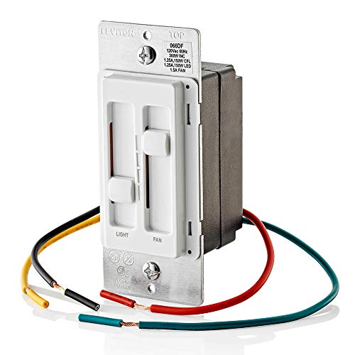 Leviton SureSlide Ceiling Fan Control & Dimmer Switch White 1-Pack