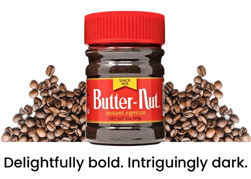 Butter-Nut Instant Dark Roast Espresso Coffee 2oz Pack of 12 - Rich & Smooth