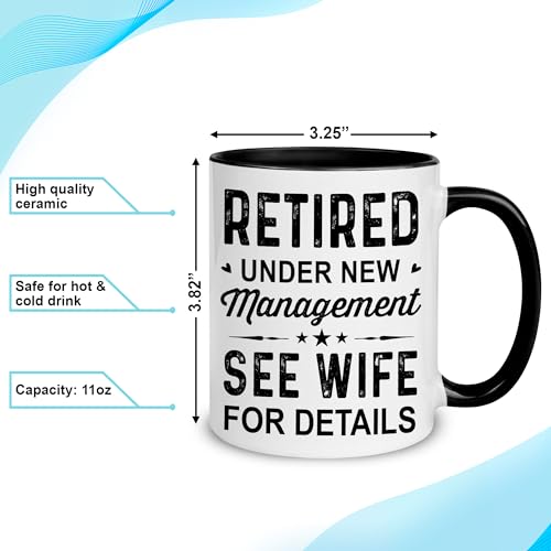 Hyturtle Retired 1 Mug - Funny Retirement Gift for Husband, See Wife For Details 11oz