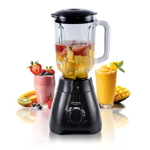 Mass Vital Blender with Glass Jar - 57 Oz, 550W Power, 3-Speed Control
