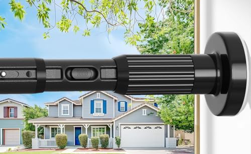 Tension Shower Curtain Rod Black 40-166 Inch Adjustable Extra Long Support Variation of THIS listing 40-166 inch Black