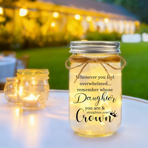 Birthday Gifts for Daughter from Mom Dad, Mason Jar Light Night -